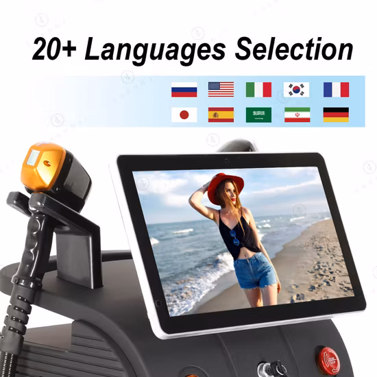 Medical CE Diode Laser Equipment 3 Waves Diode Laser 808nm Hair Removal Home Use Beauty Medical Device